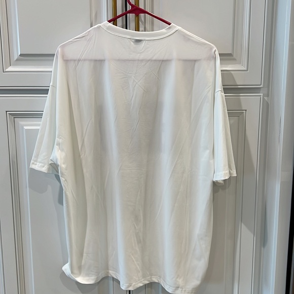 Letter Graphic Drop Shoulder Longline Tee - Picture 12 of 12